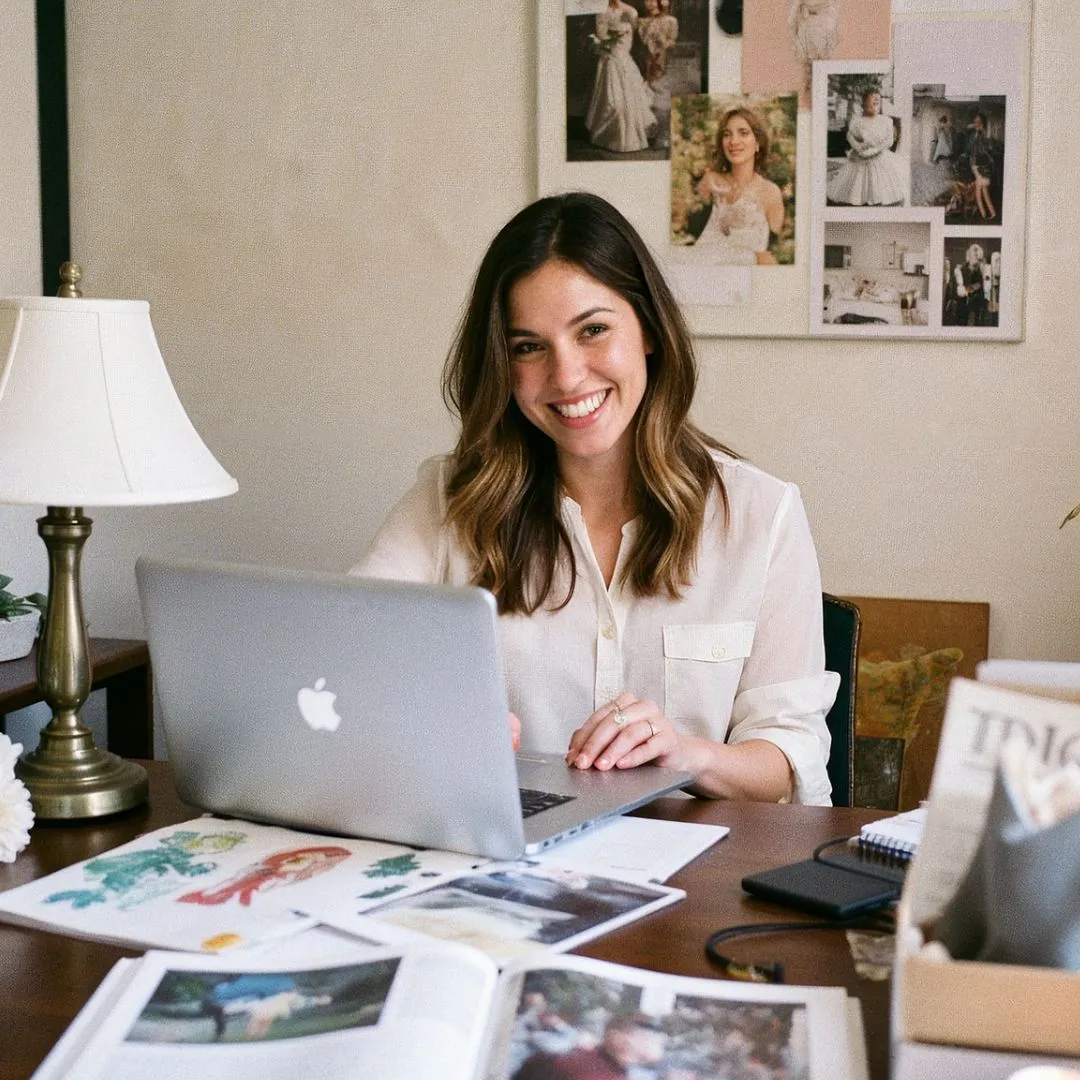 Veronica at her desk